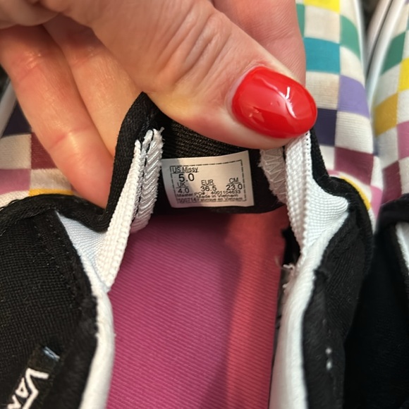 Rainbow Vans, size 5 girls, 36.5 Eur, Used good condition. - Picture 3 of 5